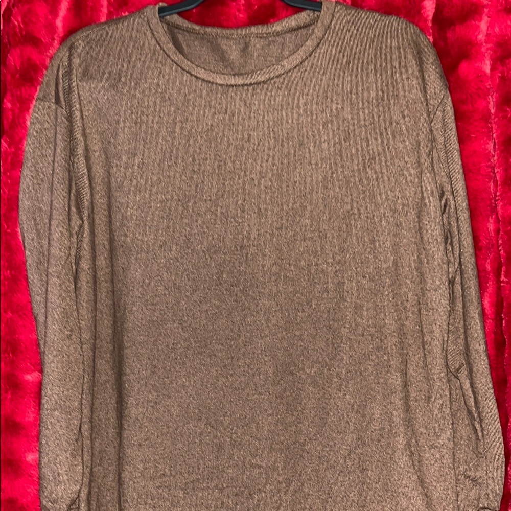 SHEIN Brown Long Sleeve Blouse